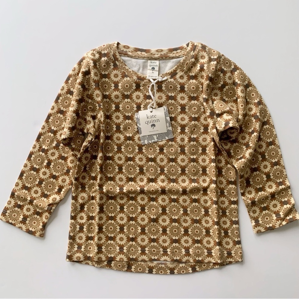 Kate Quinn 70s Geo Floral Tee 5T or 6 years or 7 years 8 years